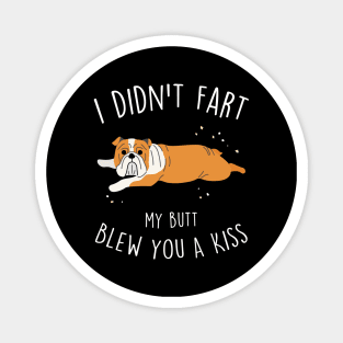 English Bulldog Blew You a Kiss Dog Magnet